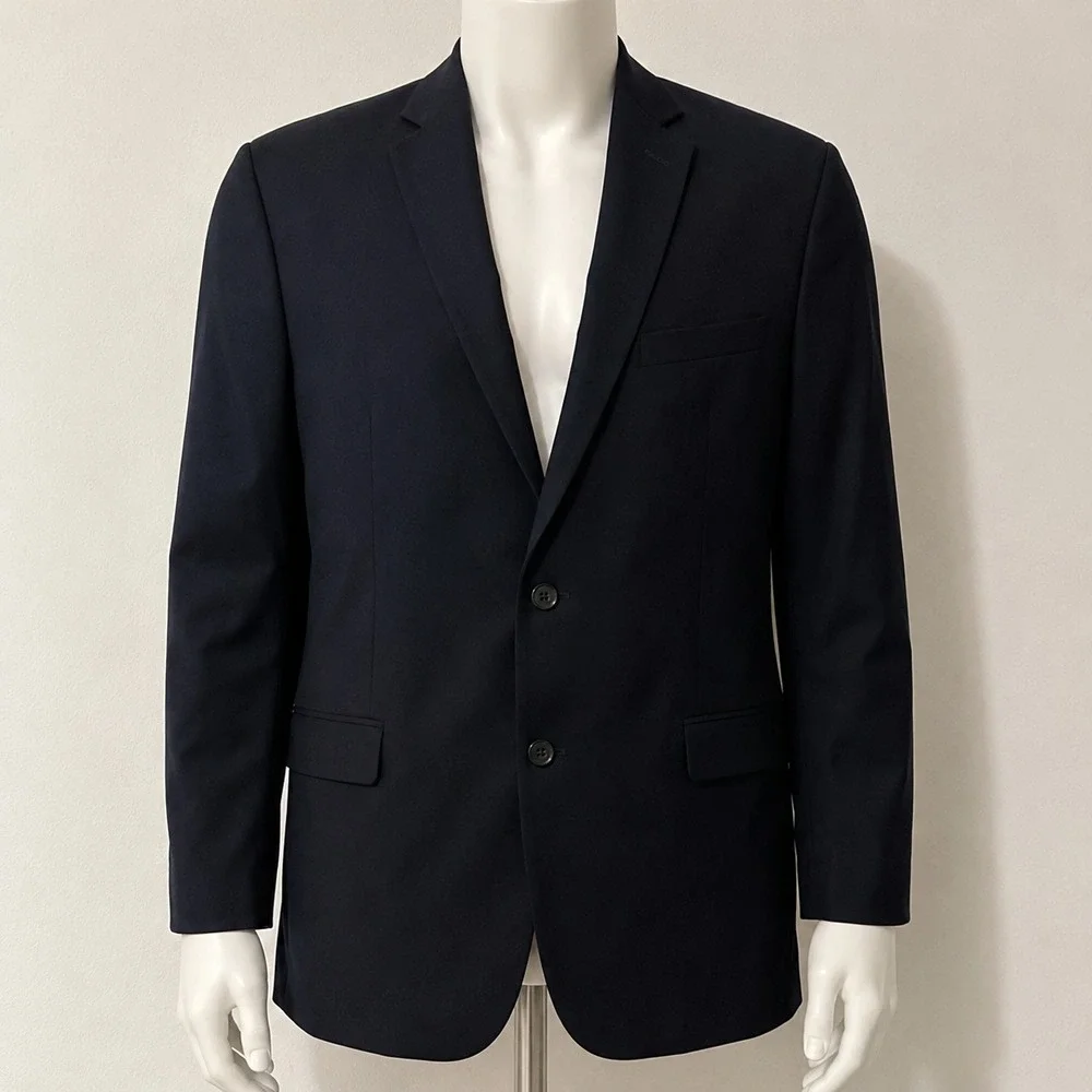 Kenneth Cole Reaction Techni-Cole Blazer Suit Coat Size 42R Black Polyester